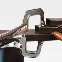 Strong Hand Locking C-Clamp Pliers 165mm Long with Swivel Pad Ends