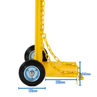 D Size Gas Cylinder Bottle Trolley Telescopic with Rubber Wheels