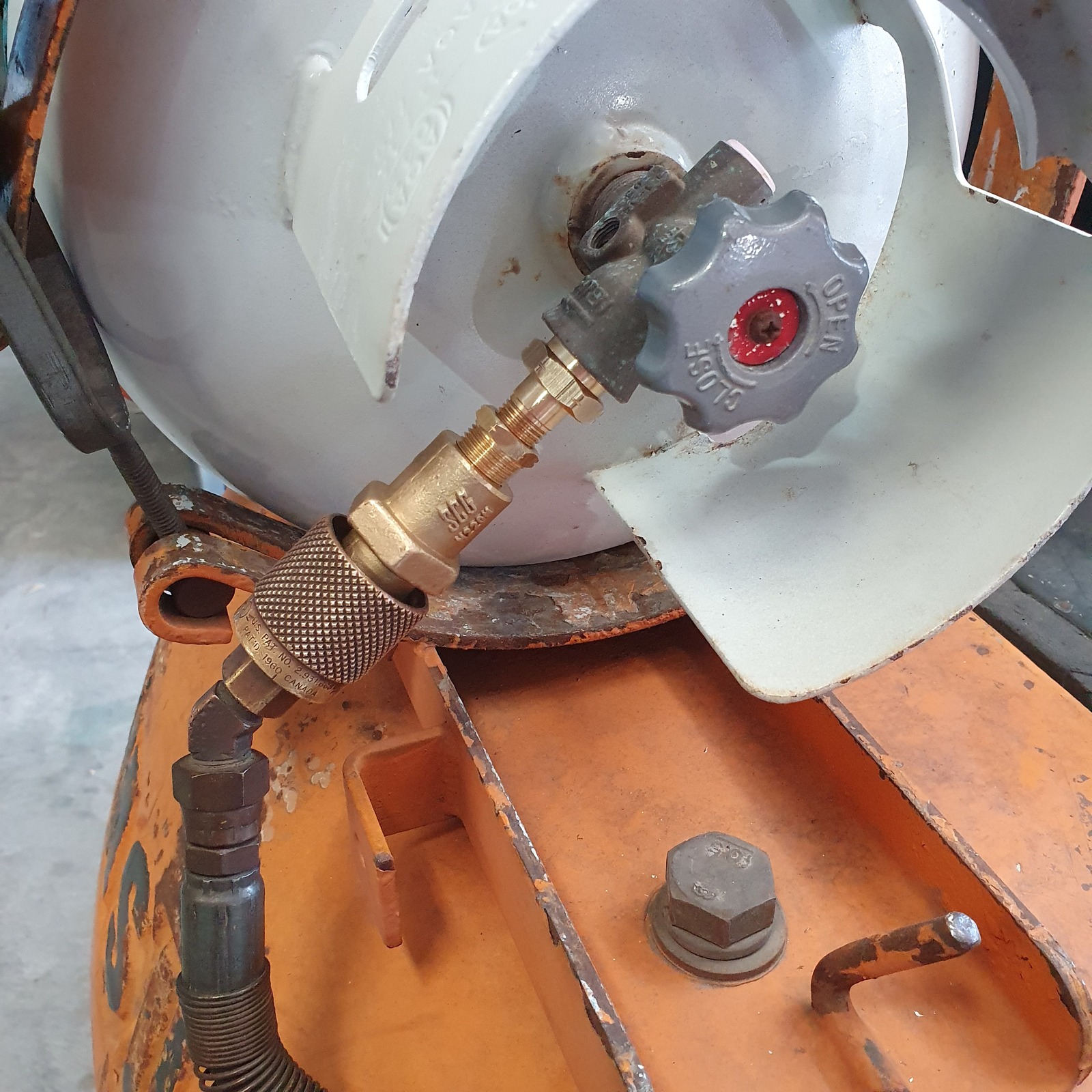 Forklift vapour gas Bottle Adapter Set for propane regulator, pol connector