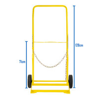 G Size Cylinder Trolley with 200mm Solid Wheels