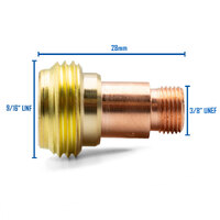WP-17 | 18 | 26 Stubby TIG Gas Lens Collet Body 3.2mm - 10 Each
