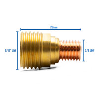 WP-9 | 20 TIG Gas Lens Collet Body 0.5mm - 20 Each 