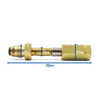 Harris Straight Extension Fitting Adaptor for LPG Cylinder. > Regulator, incl-Snap Safe. Type 21