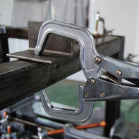 Strong Hand Locking C-Clamp Pliers 165mm Long with Round Ends
