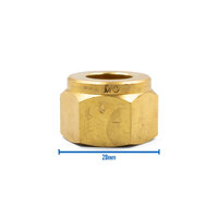 Harris Type 30 Co2 Stem and Nut - 1/4 NPT Thread