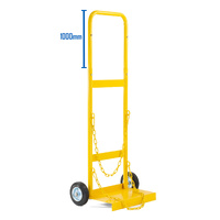 D Size Gas Cylinder Bottle Trolley Telescopic with Rubber Wheels