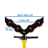 Sumner Style Rated Welding Pipe Stand with V-Head Roller Kit and Casters - SR90092