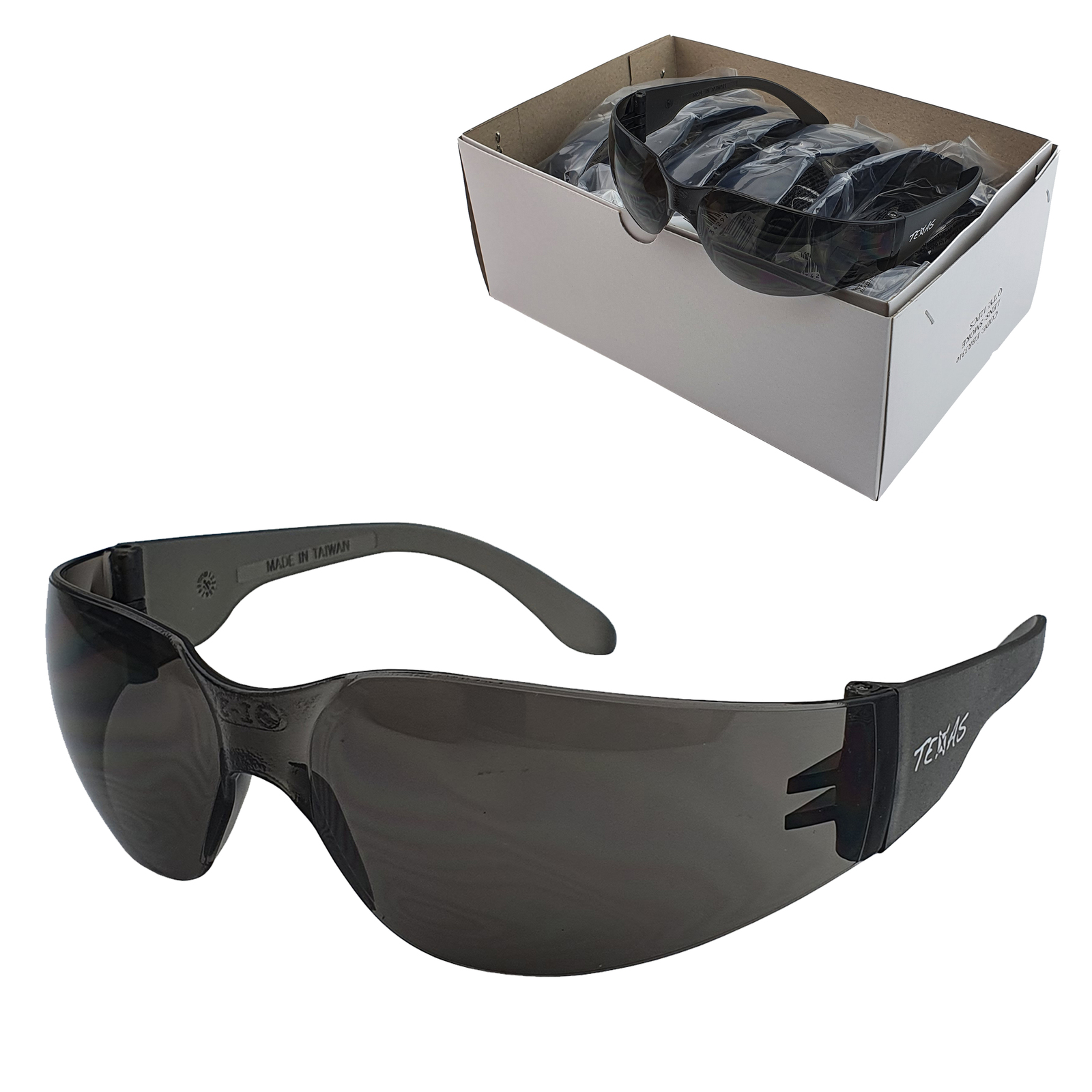 24 Pairs Smoke Lens Industrial Safety Glasses Texas