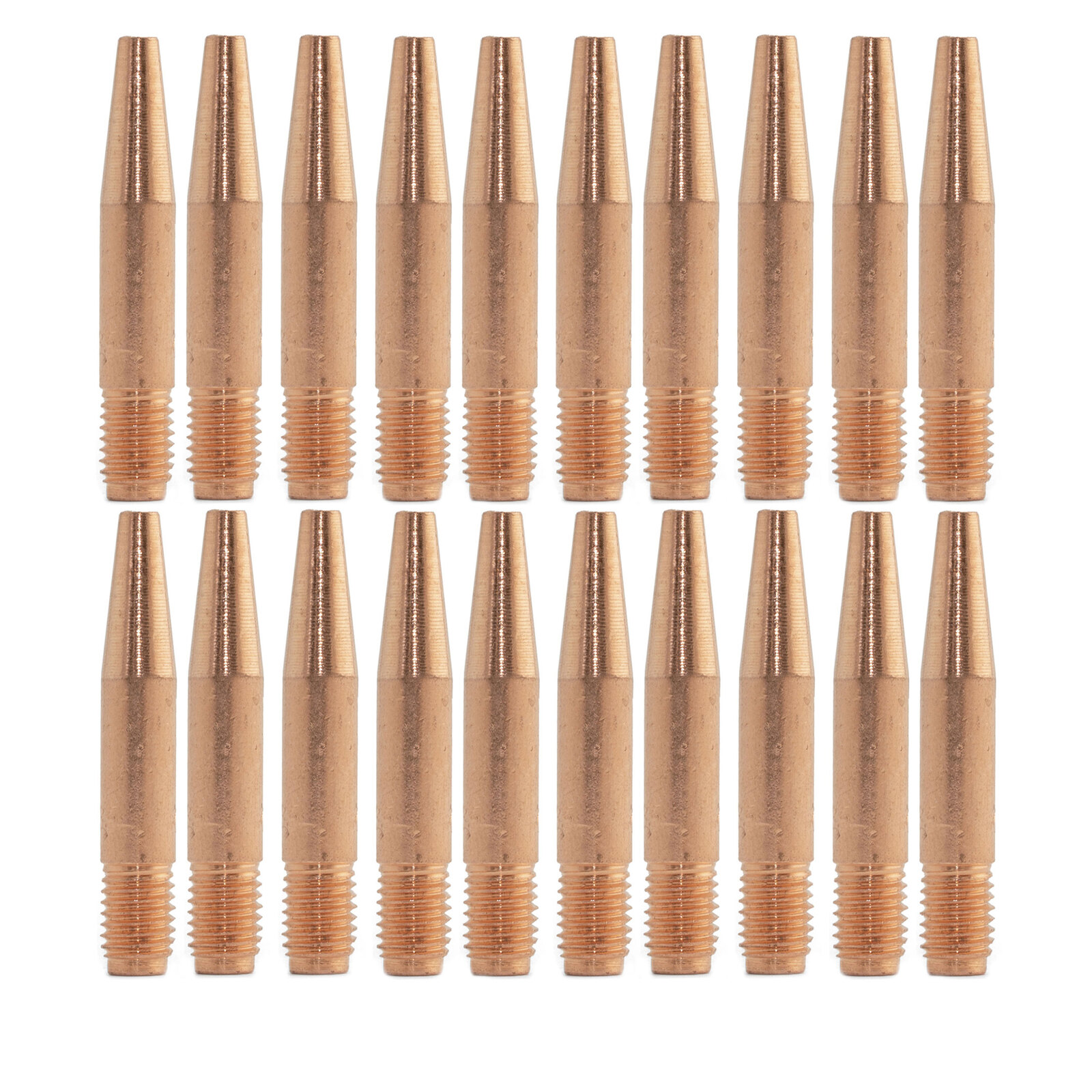 Tweco Style 14T45 TAPERED MIG Contact Tips 1.2mm - 25 Each