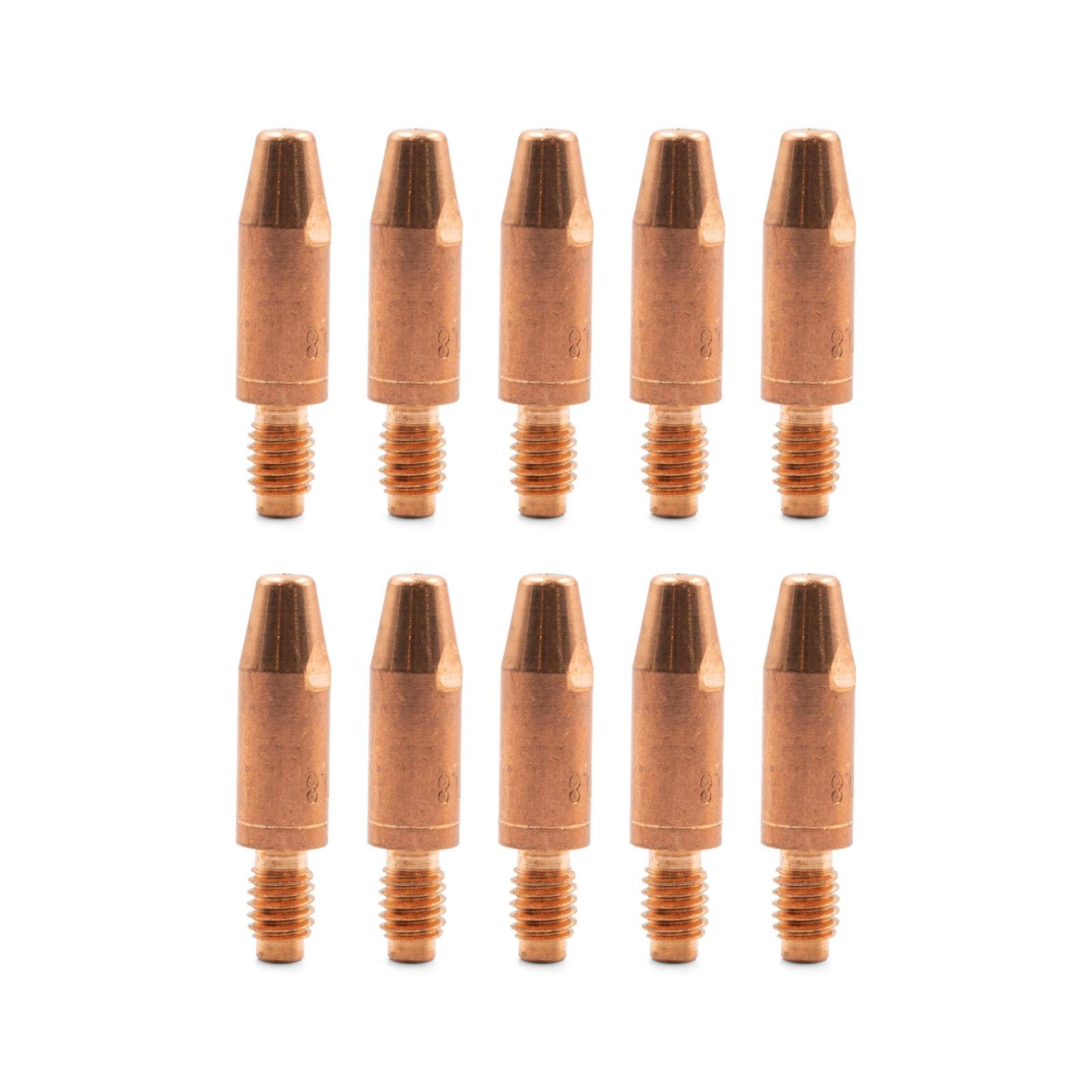 0.8 mm MIG Contact Tips KEMPPI Style M6-25 pack- Parweld LONG LIFE