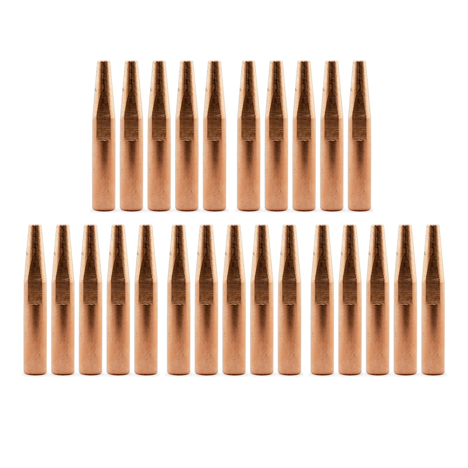 Bernard Style Conical MIG Contact Tips 0.9mm - 25 pack - Long 51mm 