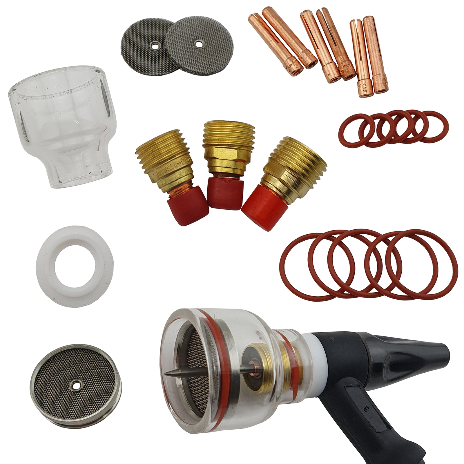 BBW16 Pyrex Cup Kit w/Brass BBW Lens f/9 & 20 Series TIG Torches, #BBW –  HTP AMERICA INC. - USA Weld