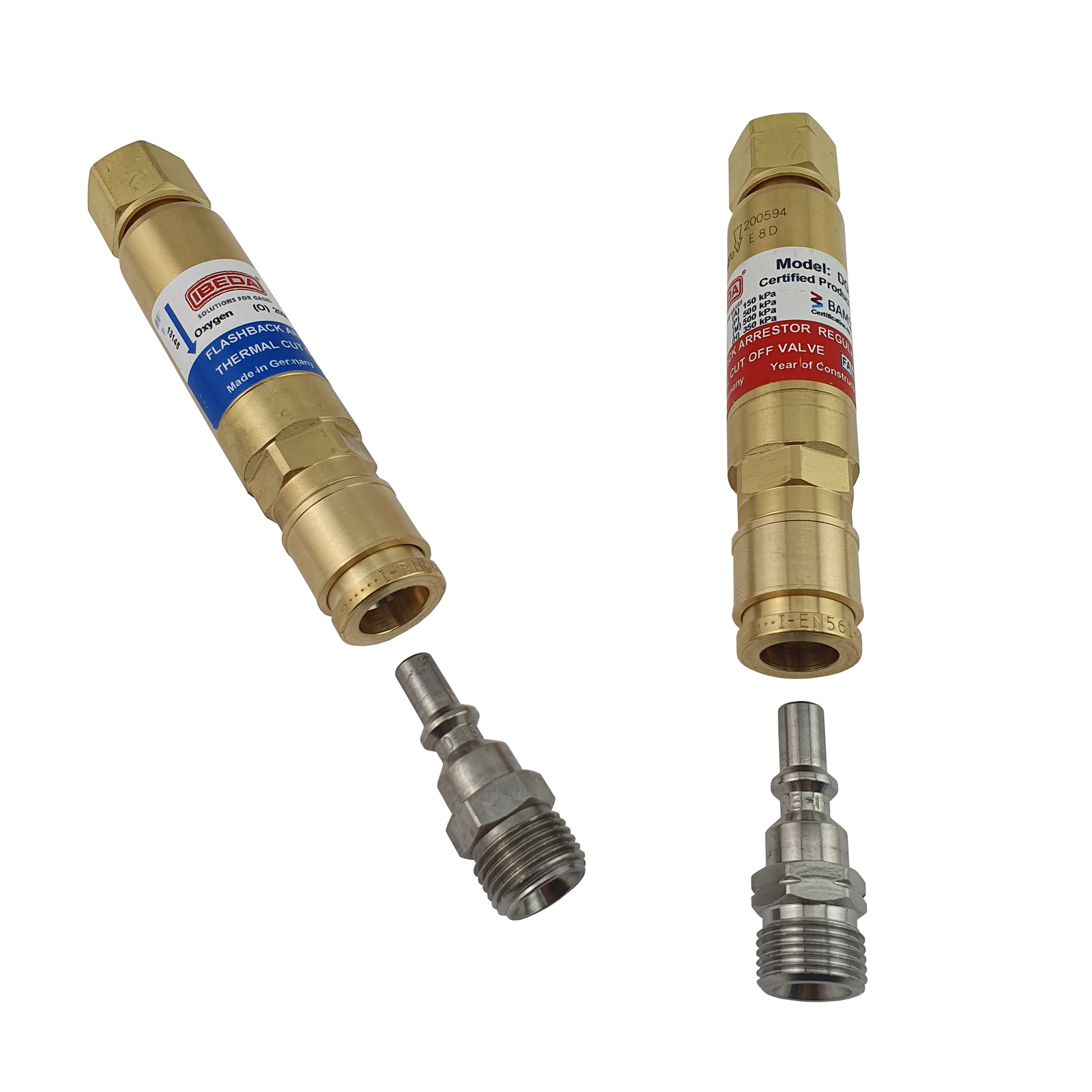 IBEDA Oxygen n LPG Acetylene Gas Hose Quick Connect Coupler Regulator