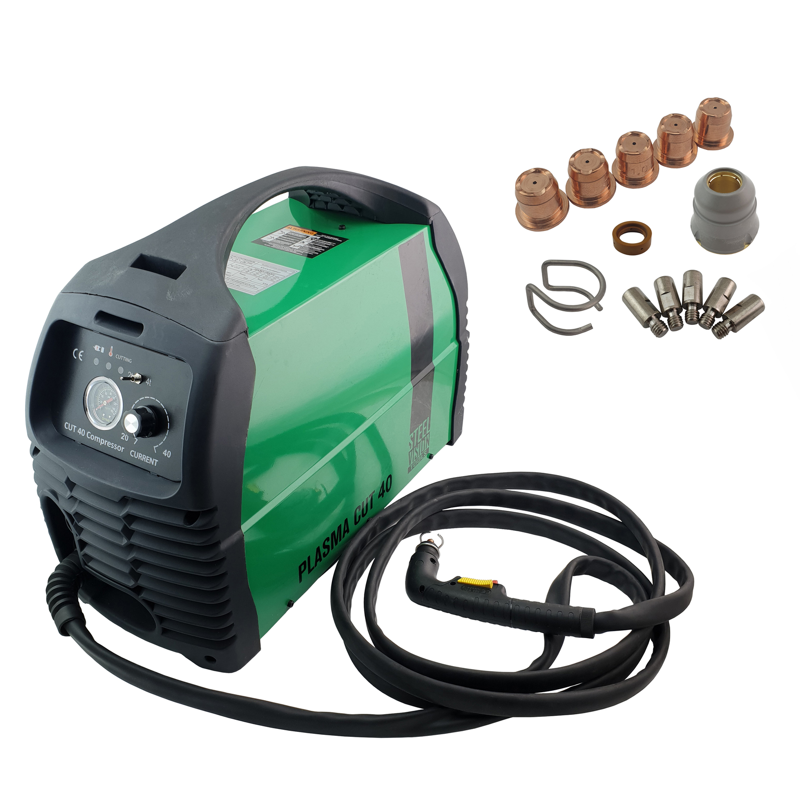 Steel Vision Plasma Cutter 40A with Built in Air Compressor Cut 40