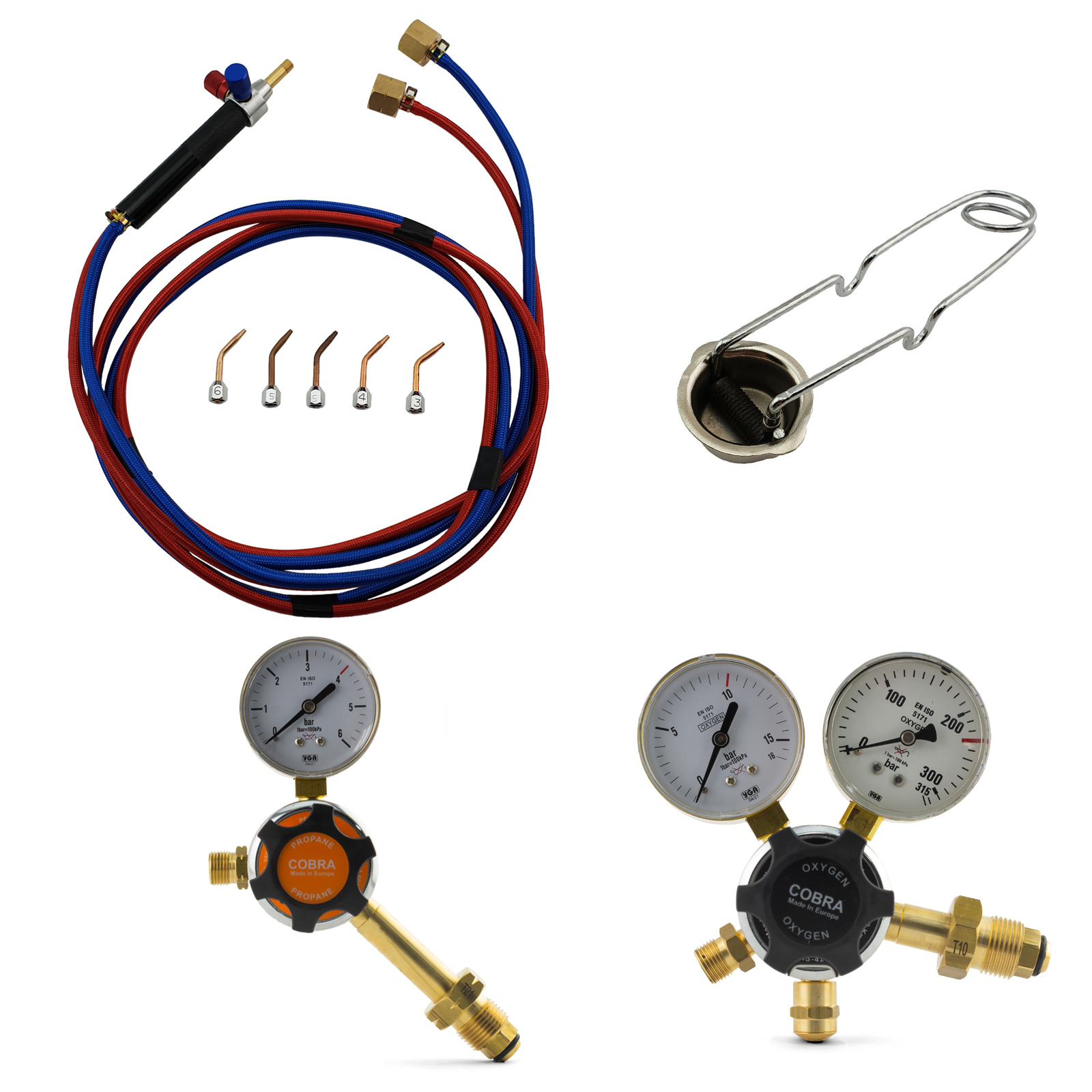 Smith Style Little Micro Torch Kit with Regulators to Suit LPG / Oxygen