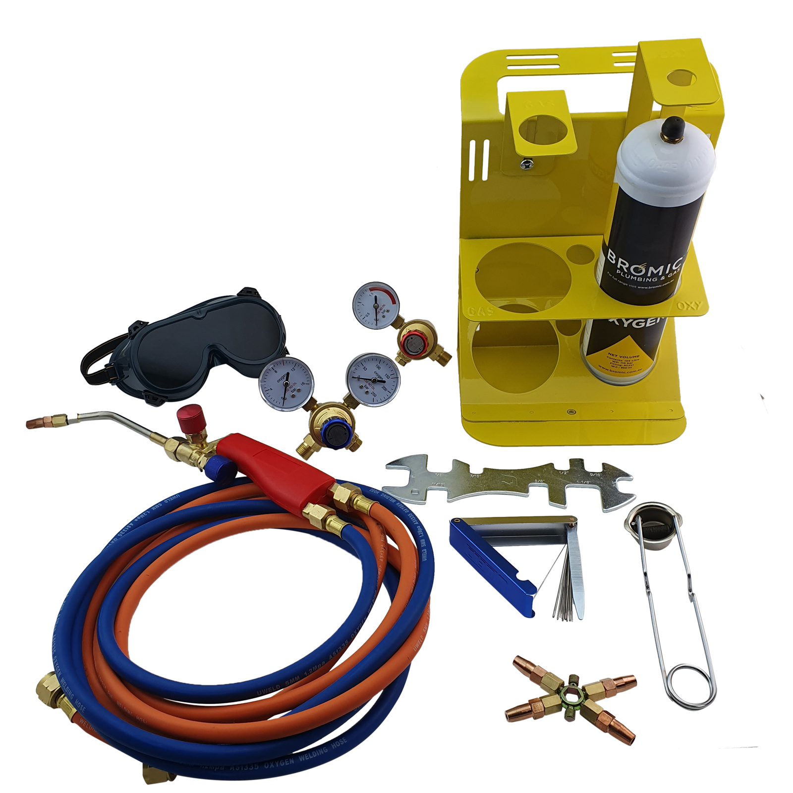 UWELD BrazeOMatic Portable Oxy/Mapp Brazing & Heating Kit with Oxy