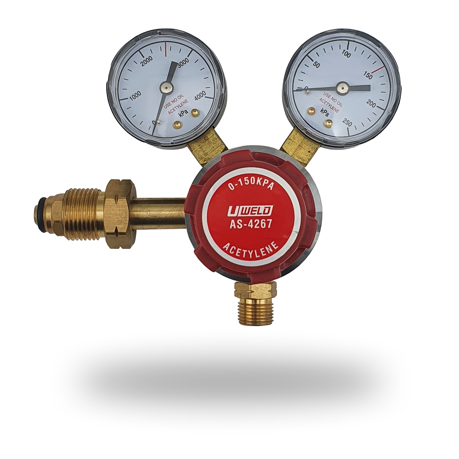 UWELD Acetylene Regulator / Flow Meter 0-150 KPA