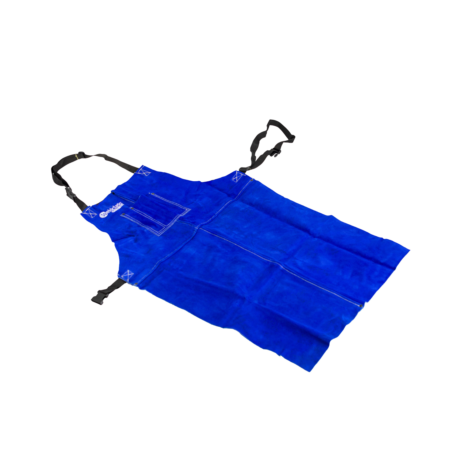 Weldclass PROMAX Blue Leather Welders Spats - 310mm High With Buckle Fastening