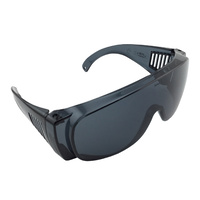 Industrial Safety Glasses - Alpha - Over Specs - Uncoated - Smoke Lens