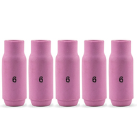 TIG Ceramic Cup / Nozzle #6 - 5 pack - WP-17 | 18 | 26 Alumina