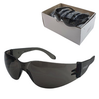 12 Pairs Smoke Lens Industrial Safety Glasses - Texas