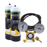 Bromic Disposable Gas Bottle - Pure Oxygen 2 x 2.2 litre Bottle Combo