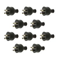 10 x 20A Plug 3 Pin Male Extension Lead Plug - 240V 20 Amp