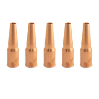 TWECO #4 Style MIG Gas Nozzle / Shroud 9mm Pipeline - 5 Each