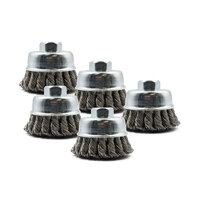 65mm Klingspor Twist Knot Cup Brush for Angle Grinder 12500 RPM BT 600 Z - 5 Each