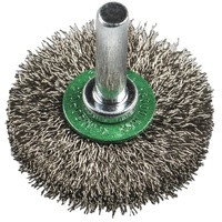 5x Klingspor BRS 600 W Wheel Brush with Shaft, Crimped Wire for Steel, Stainless Steel