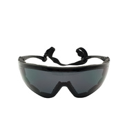 Positive Seal Safety Glasses - Slingshot - Black with Smoke Anti Fog Lens