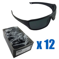 Safety Glasses - Assassin - 12 Pairs - Black Tint with Polarised Lens