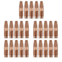 25 Pack of 0.8mm Fronius Style MIG Contact Tips - M10 x 10 x 0.8mm 