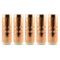 Bernard 400 Amp 4591 Cylindrical Copper MIG Nozzle / Shroud - 5 Pack