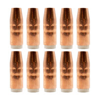 Bernard 400 Amp 4592 Tapered Copper MIG Nozzle / Shroud - 10 Pack