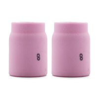 TIG Ceramic Cup / Nozzle Gas Lens #8 - 2 Each - WP-9 / 20