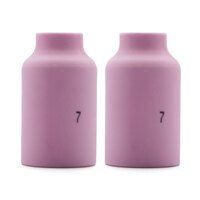 TIG Ceramic Cup / Nozzle #7 GAS LENS - 2 Each - WP-17 /18 / 26 