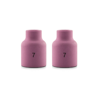 TIG Ceramic Cup / Nozzle STUBBY #7 GAS LENS - 2 pack - WP-17 | 18 | 26 