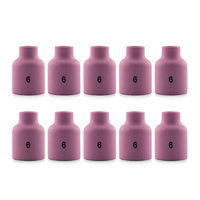 WP-17 | 18 | 26 TIG Ceramic Cup / Nozzle STUBBY #6 Gas Lens - 40 Each