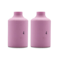 TIG Ceramic Cup / Nozzle #4 GAS LENS - 2 Each - WP-17 /18 / 26