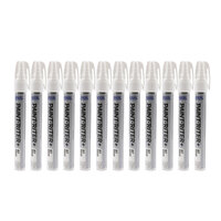 12 x Markal White PRO LINE Marker Paint Pen - Writes On All Surfaces
