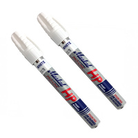 2 x Markal White PRO LINE Marker Paint Pen - Writes On All Surfaces