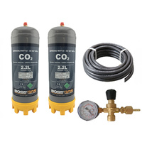 Disposable Gas Bottle Combo PURE CO2 - 2 Bottle Kit