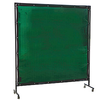 2.0 x 2.0m Green Welding Curtain / Screen and Frame Combo 2m
