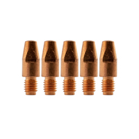 Binzel Style MIG Contact Tips 0.8mm - 5 pack - M8 x 10mm x 0.8mm
