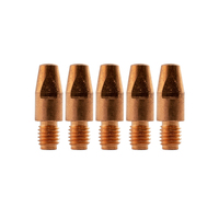 Binzel Style MIG Contact Tips for 2.4mm Wire - 5 each - M8 x 10mm x 2.4mm