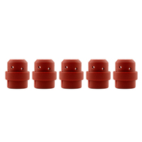 Binzel Style MIG Gas Diffuser - MB24 - Red Silicone - 5 Pack