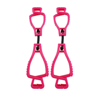 10x Pink Glove Clip - Interlock Design - 10 Pack
