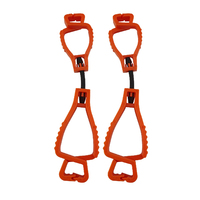 Neon Orange Glove Clip - Interlock Design - 20 Each