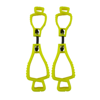 Neon Yellow Glove Clip - Interlock Design - 20 Each